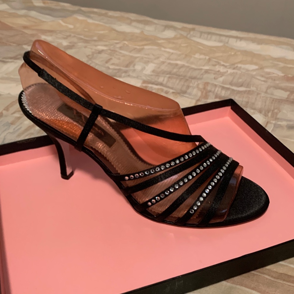 Nina Gandy Black Sandals size 8-1/2 M - Picture 4 of 9